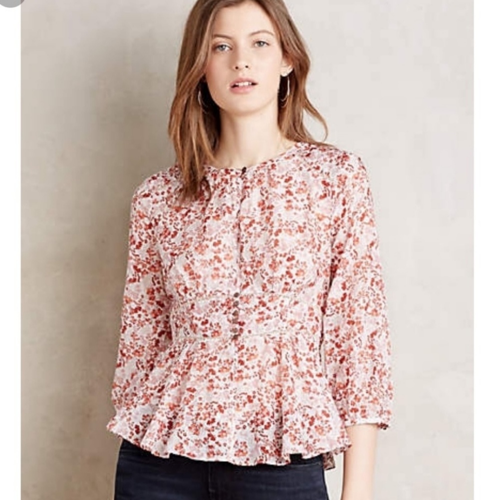 Anthropologie Moulinette Soeurs Floral Blouse